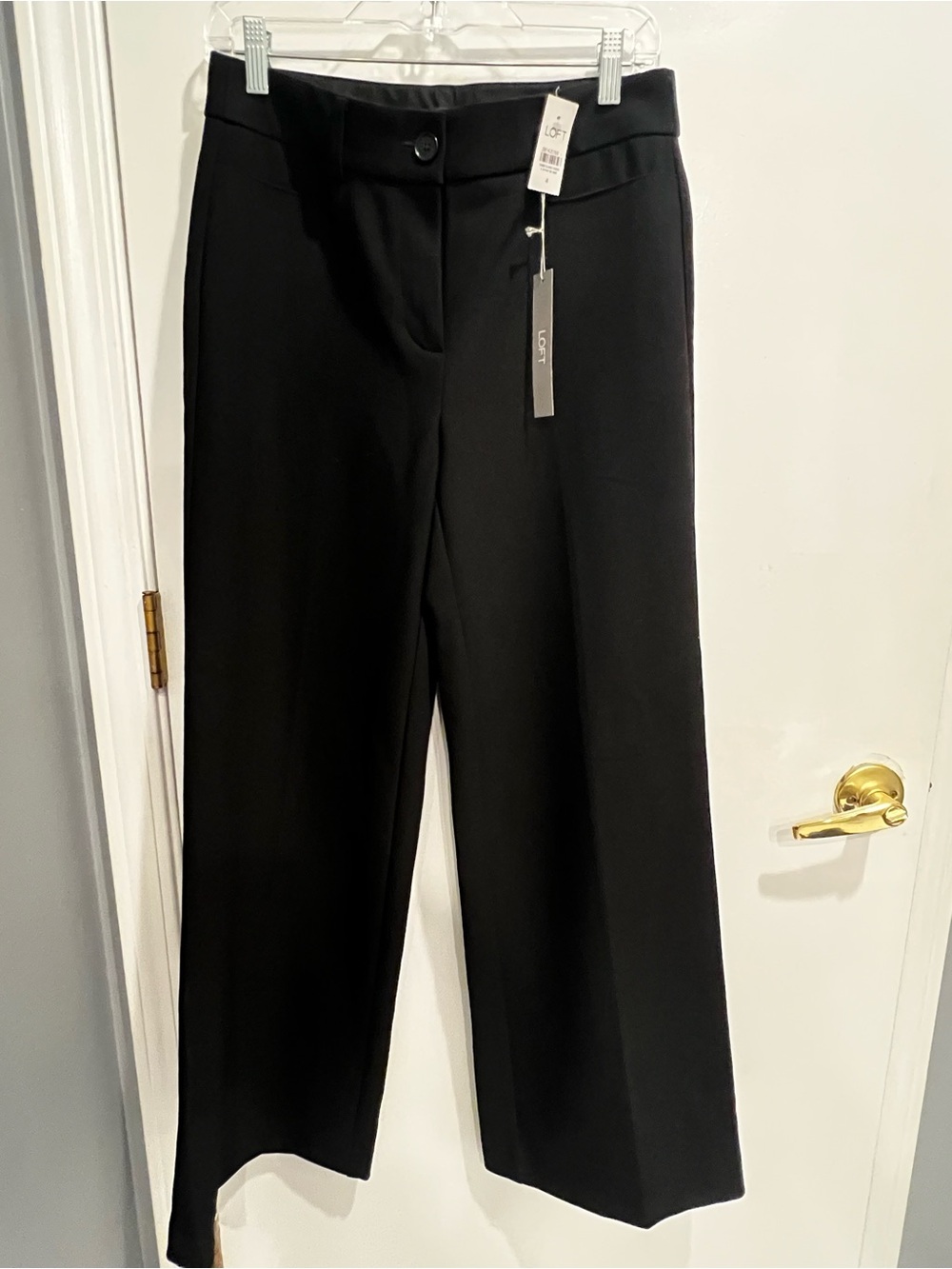LOFT Black High-Rise Wide-Leg Dress Pants with Tags